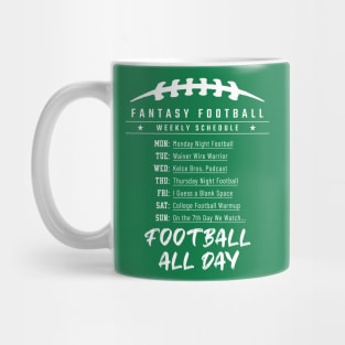 Fantasy Football Weekly Schedule Mug